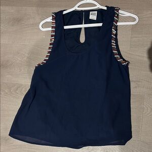 Vero Moda Blue Sleeveless Tank Top with Cut Out Details